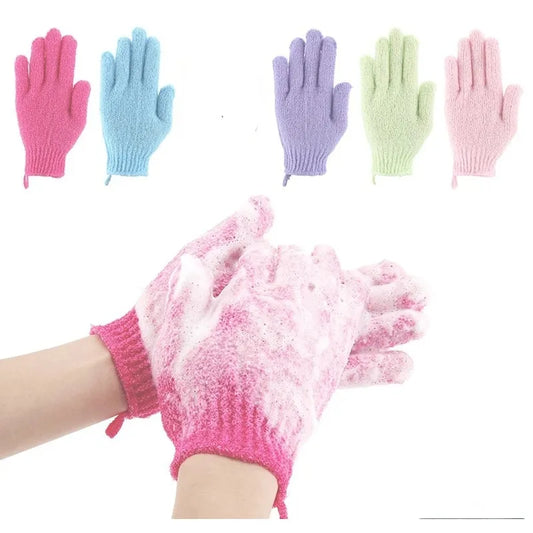 2Pcs Mitt Glove with Shower Scrub Gloves Resistance